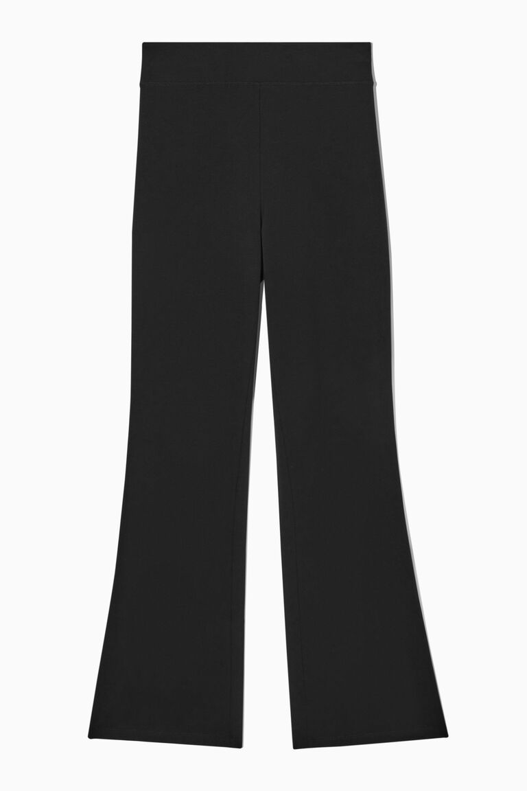FLARED JERSEY TROUSERS