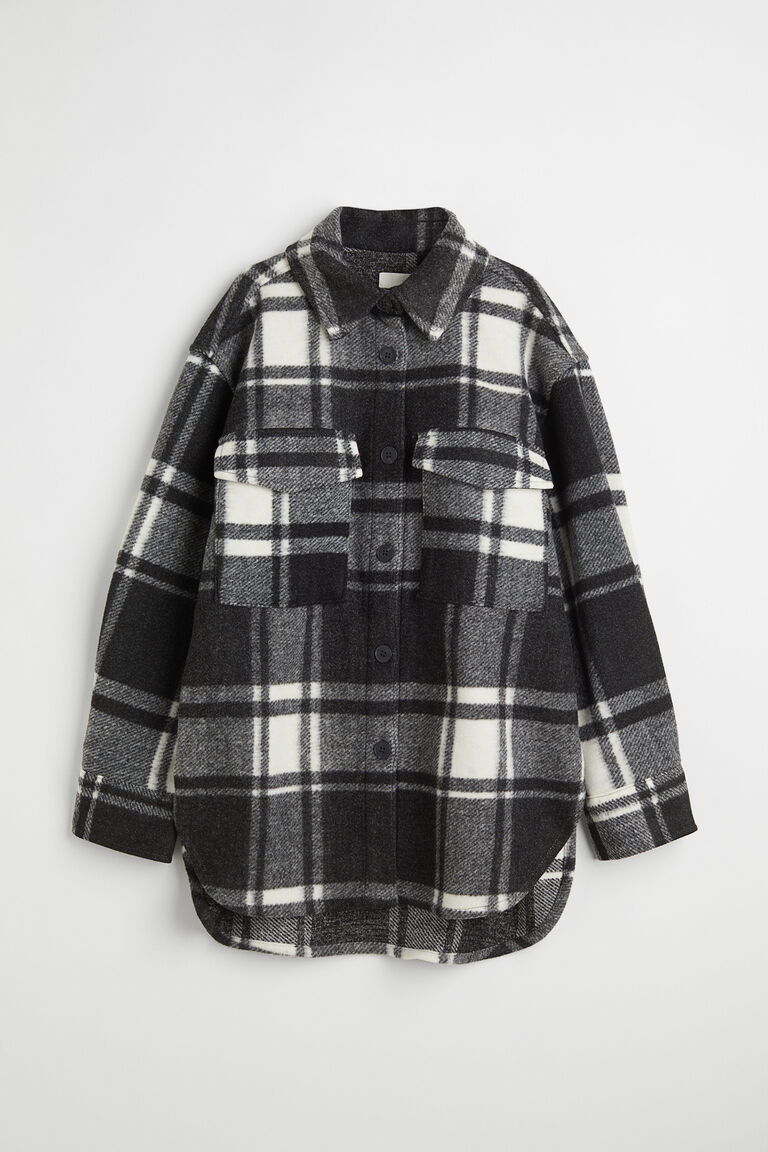 Oversized shacket