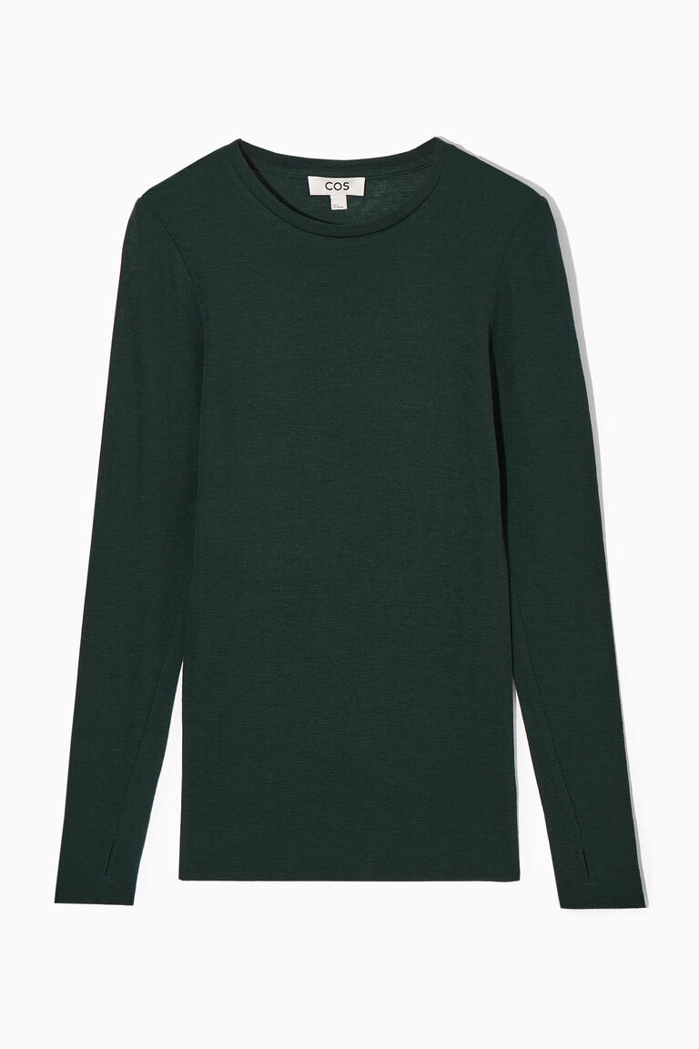 CREWNECK MERINO WOOL TOP
