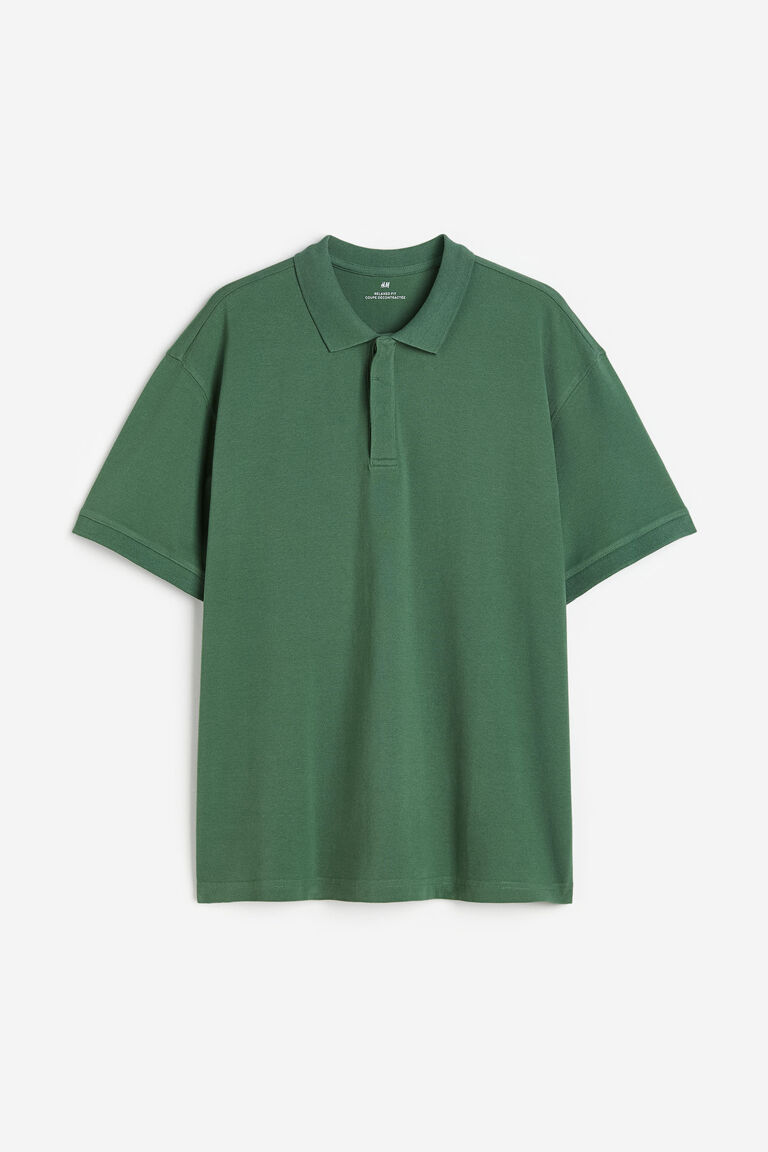 Classic Pique Stripe Relaxed Polo