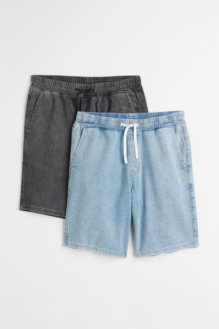 2pack Regular Denim Jogger shorts