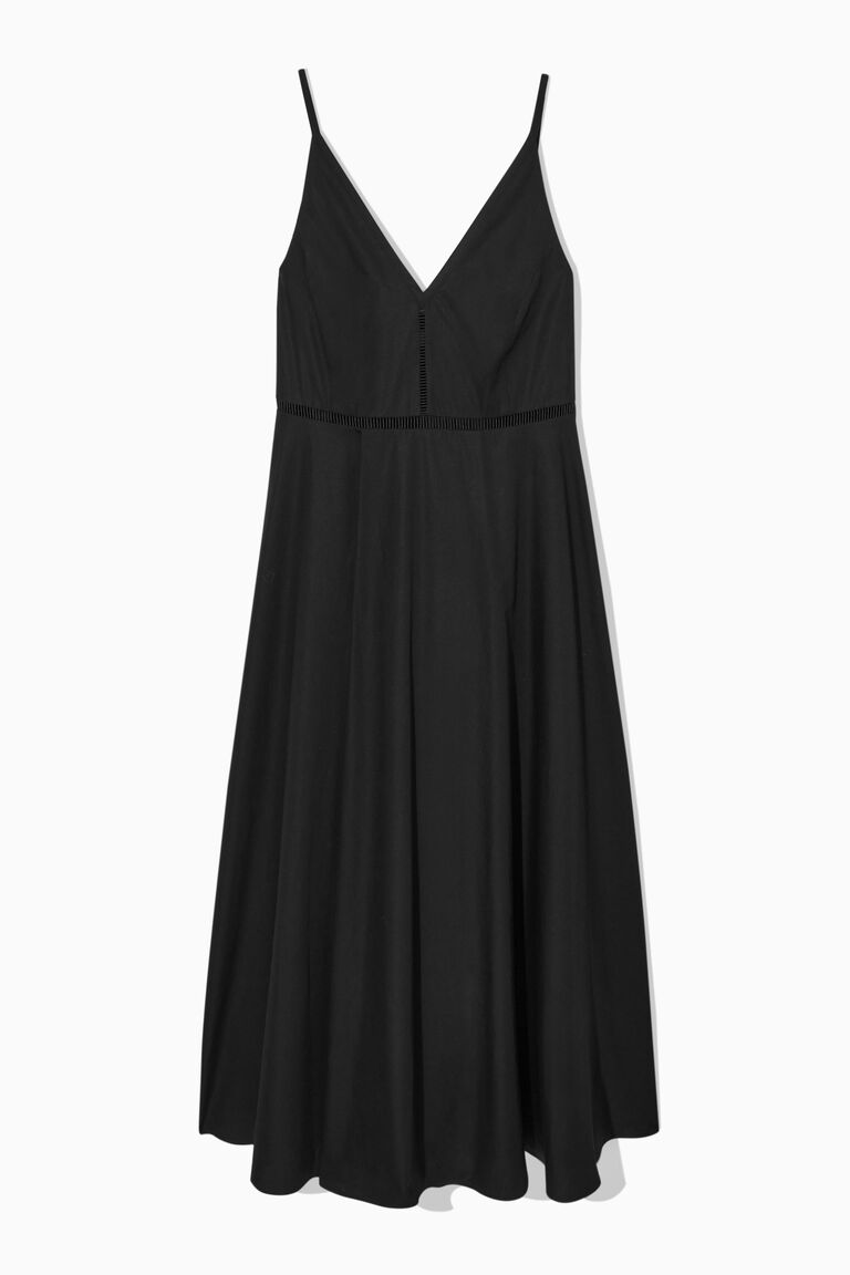 VNECK MIDI SLIP DRESS