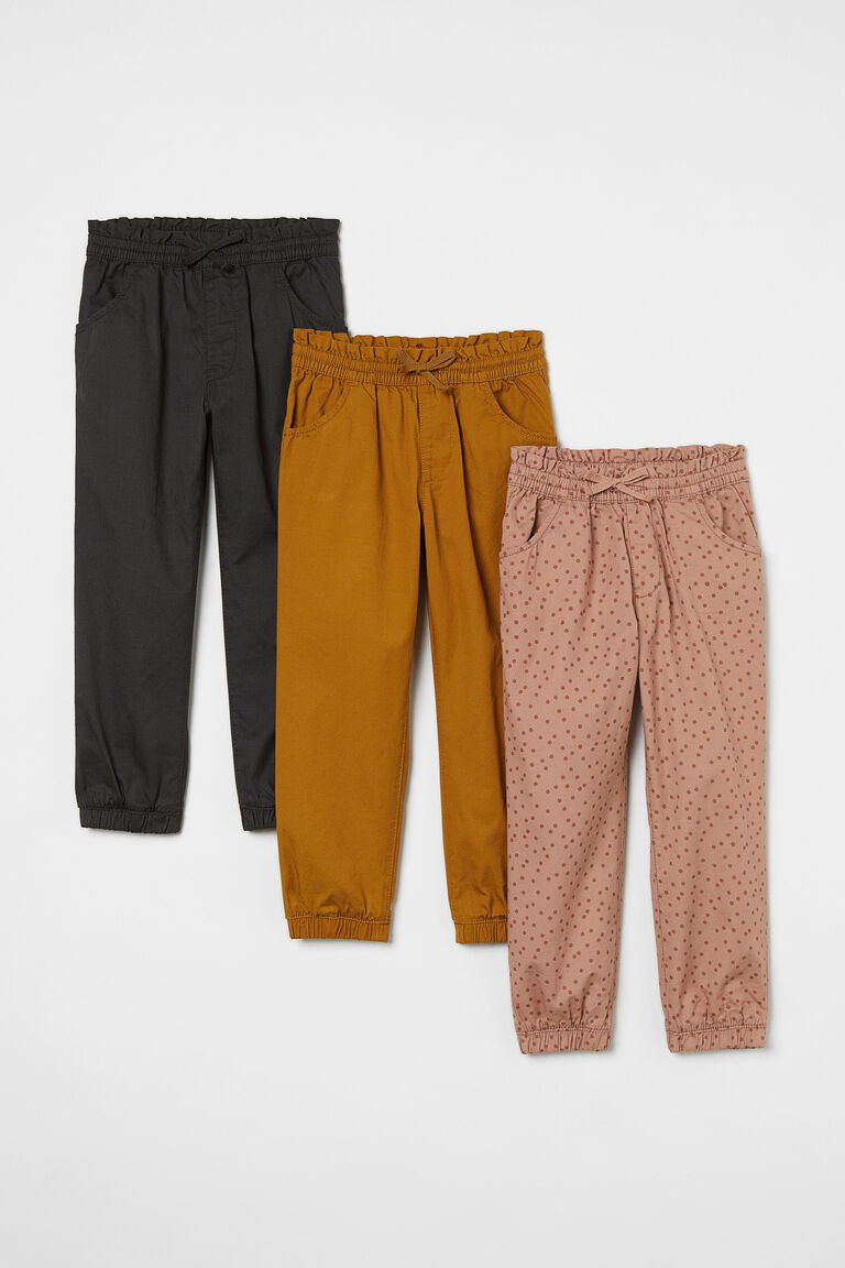 3pack cotton joggers