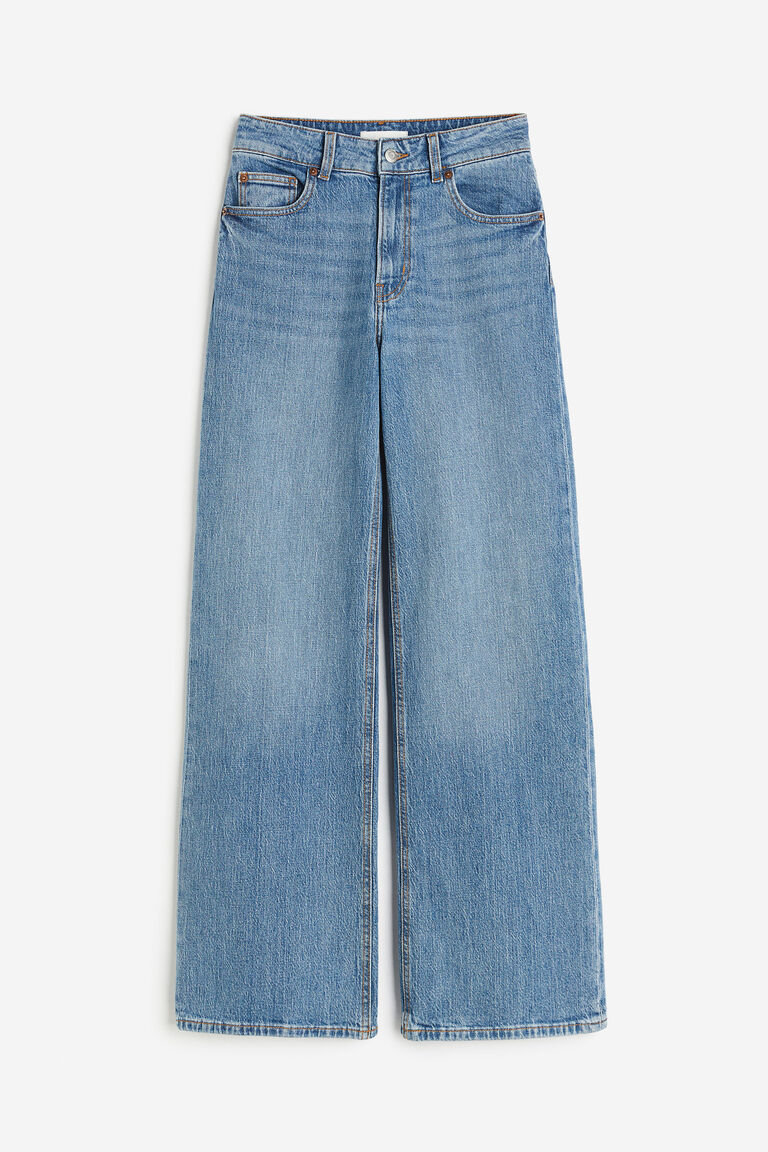 Objsanne Hw Wide Shorts Denim