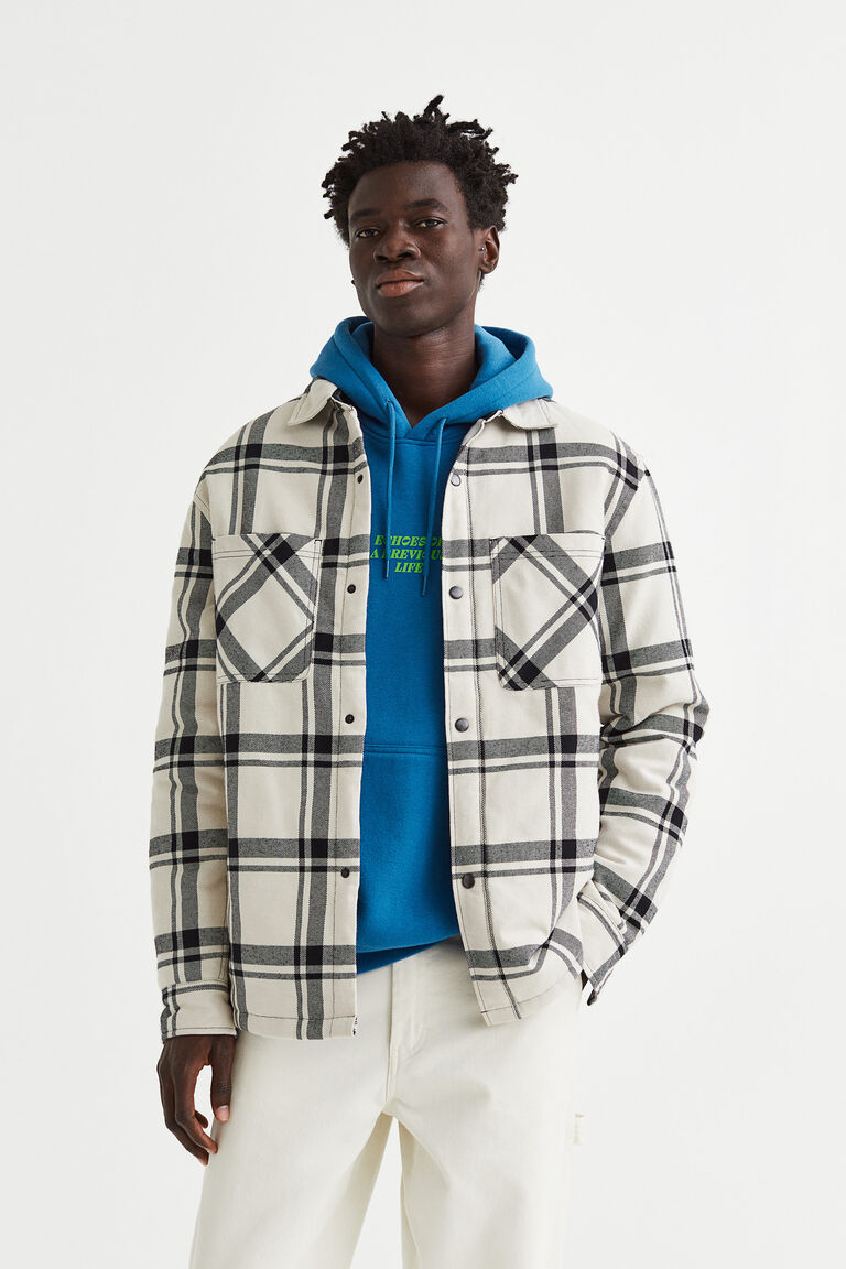 hm padded overshirt