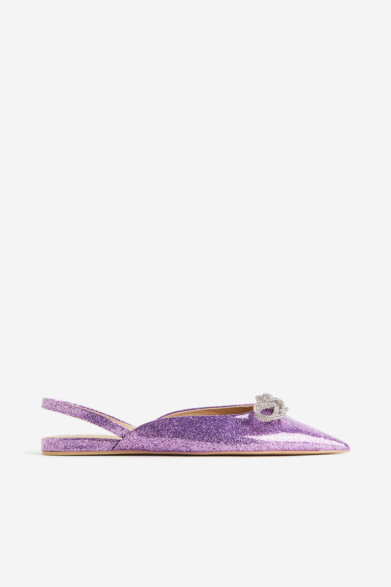Suede Bow Accents Slingback