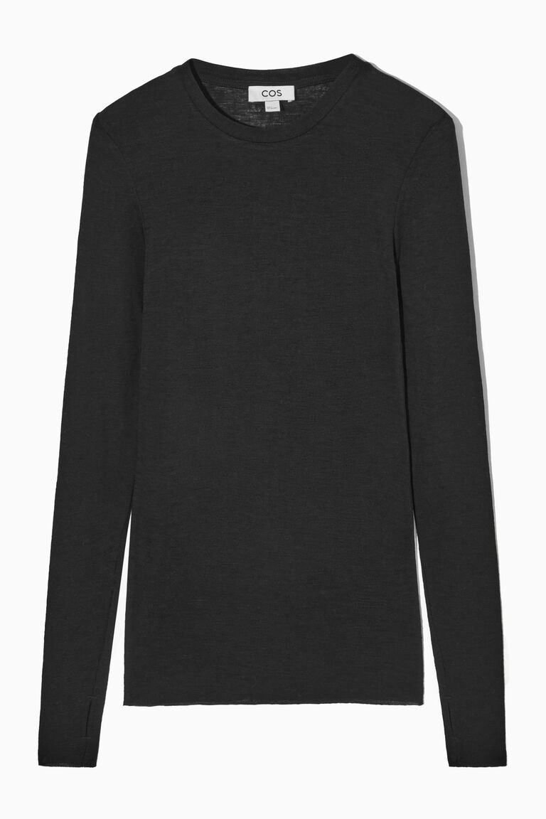 CREWNECK MERINO WOOL TOP