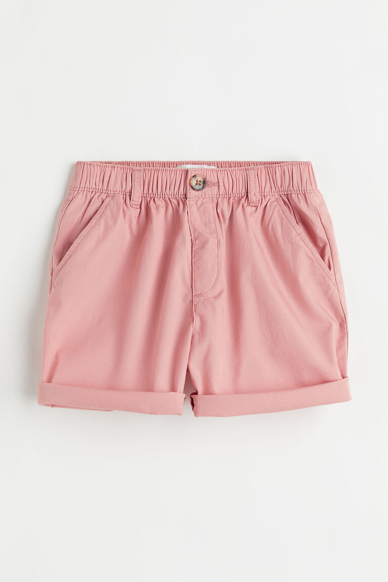 Cotton poplin shorts