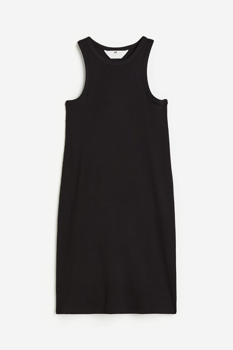 Pleated Ribbon Jersey Dress