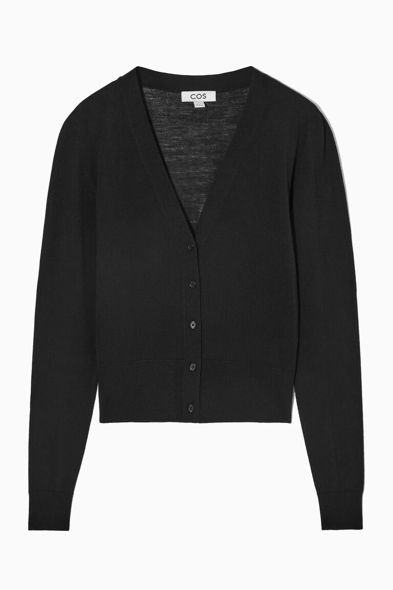 VNECK MERINO WOOL CARDIGAN