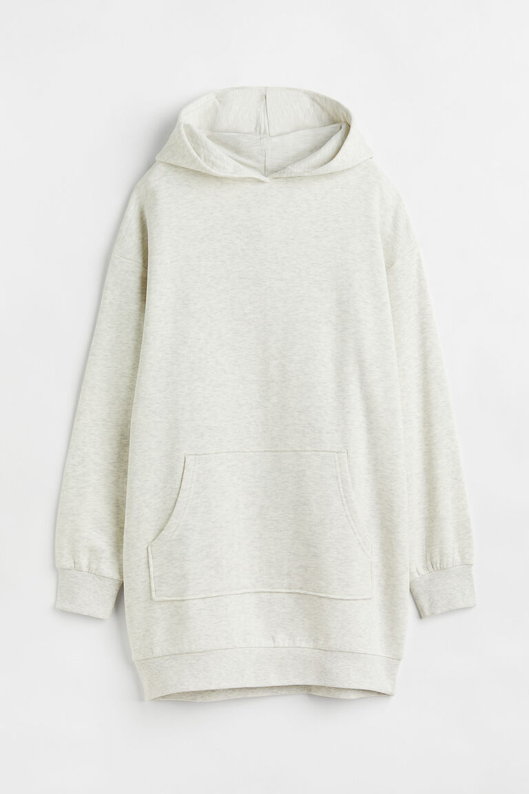 Grey Slim 2 Piece Dress + Hoodie Top SD00173