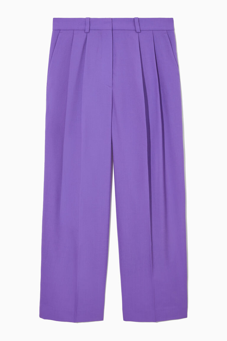 WIDELEG TAILORED WOOL TROUSERS