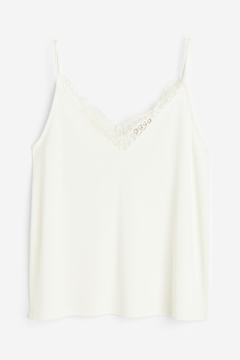 Lacetrimmed cami top