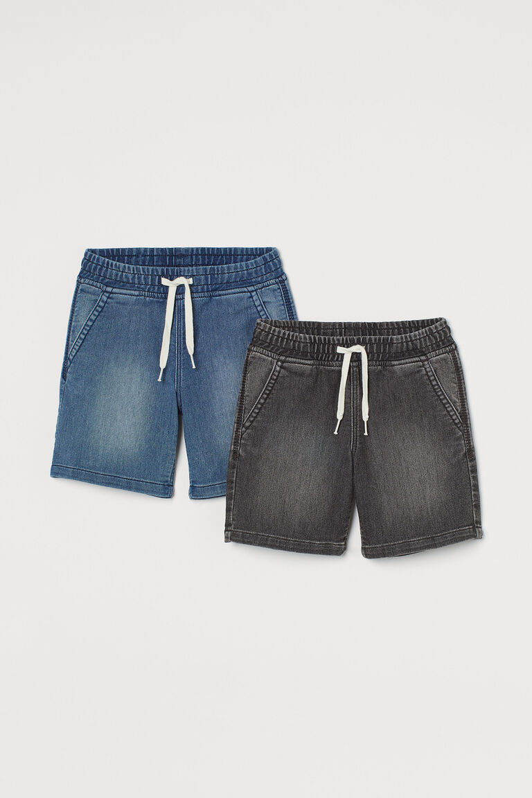 2pack denim pullon shorts