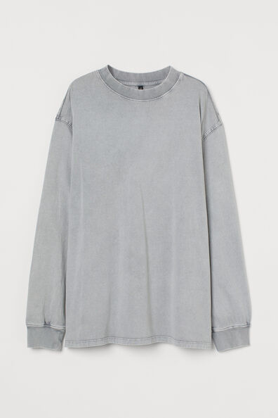 h&m white long sleeve shirt