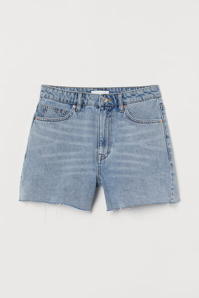 blue denim short