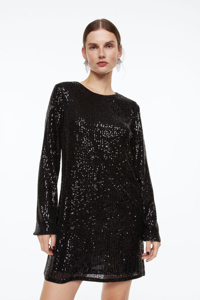 h&m black sparkle dress