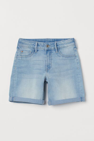 blue denim short